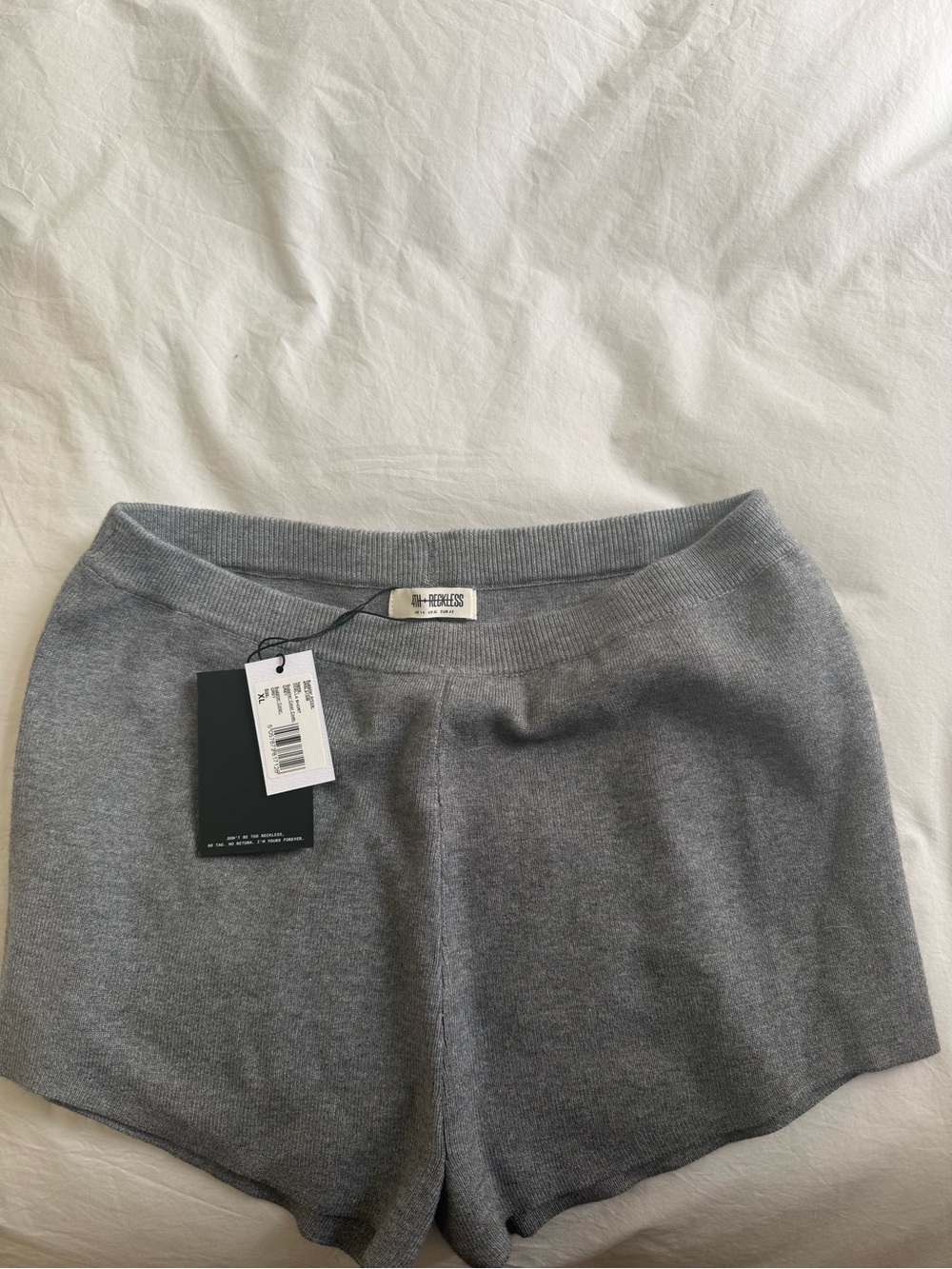 4th Reckless Gray Knit Shorts (size XL)